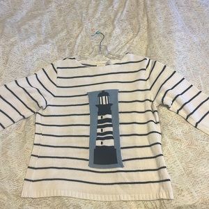 Vintage White Lighthouse Sweater